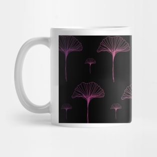 Purple and pink ginkgo leaves Mug